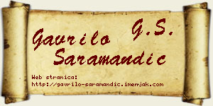 Gavrilo Saramandić vizit kartica